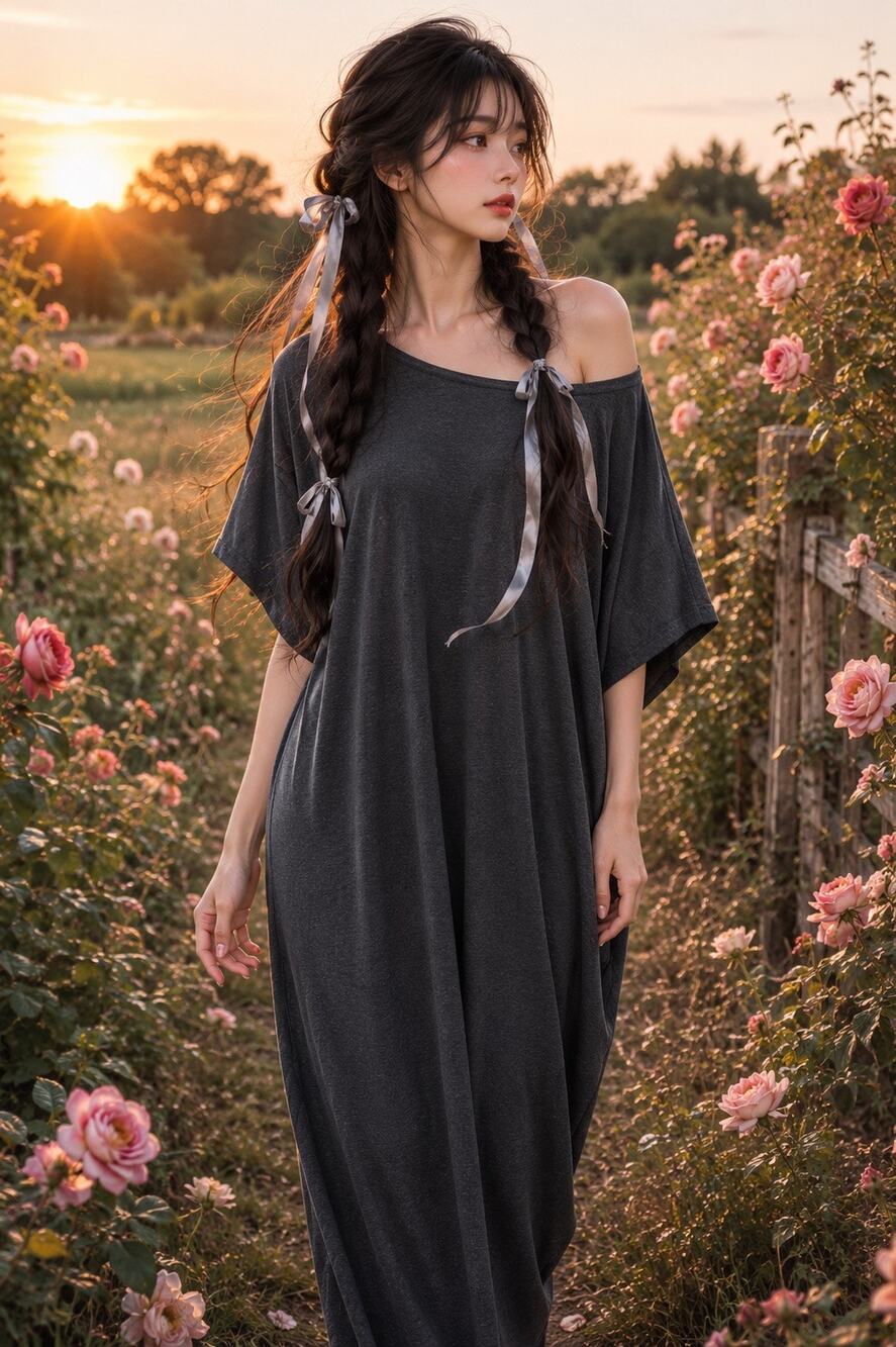 Slow Mornings to Sidewalk Strolls slouchy relaxed draped tee maxi dress